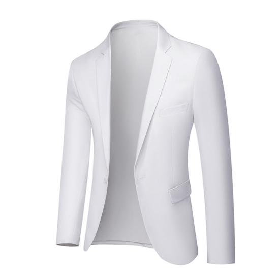 2Pcs/Set Suit Solid Lapel Long Sleeve Men Color Long Pants Set