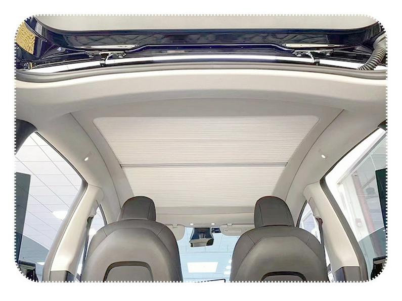 Tesla Model 3/Y Magnetic Retractable Sunshade for Roof Skylight