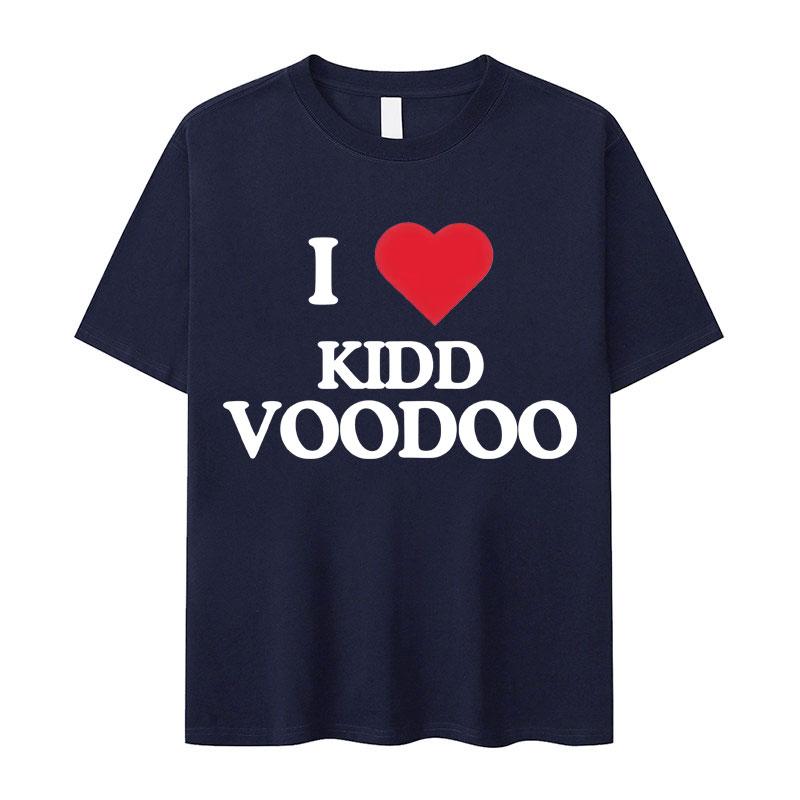 I Love Kidd Voodoo Album Tour 2025 Pattern Tshirt Summer Mens Women Hiphop Classic Pure Cotton Hot Sale Pop Tshirt Teenagers