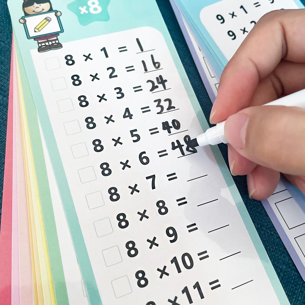 Cards, 0-12 Multiplication Charts, Times Table Self Check Math Learning Tool, Montessori Mathematical Training, Teaching Aids