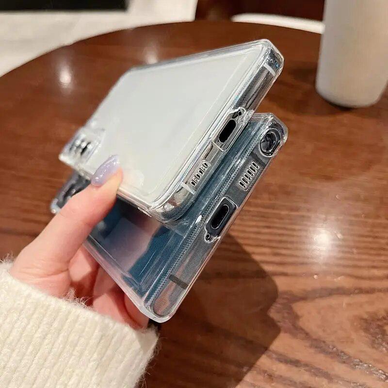 Ultra-thin Clear Case For Samsung Galaxy S25 S22 S23 S24 Ultra S23 FE Plus A56 A16 A17 A54 A35 A55 A34 A15 5G Soft Cover Coque