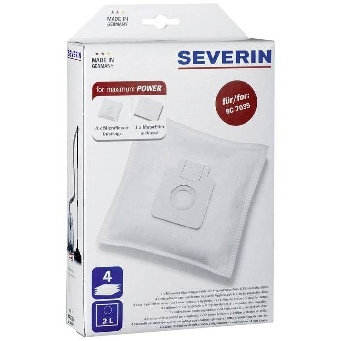 Sacs pour aspirateur - severin - bc7035 - 4 sacs + 1 filtre - blanc - mixte