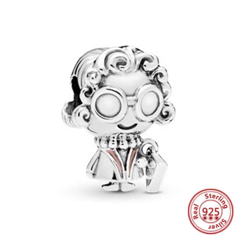 Fit Original Pendant Charm Bracelet Fine Zircon 925 Sterling Copper Sweet Lovely Happy Boy Girl Love Pink Heart Robot DIY Beads