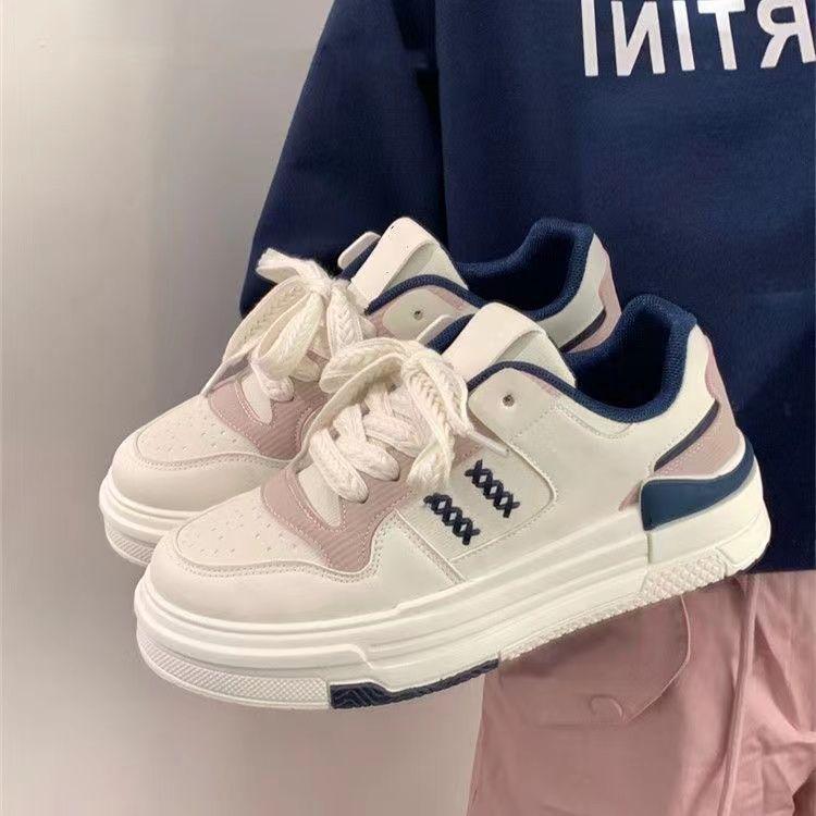 2025 niche women's shoes new women's shoes student casual high-value sports board shoes white shoes shoes thickened women's shoes