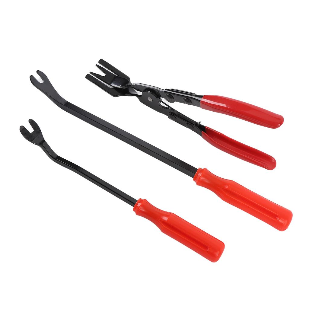 3 ST Bilklädselborttagningsverktygssats Rostfritt Stål Clipstångssats Bildörrpanel Instrumentbräda Reparationssats