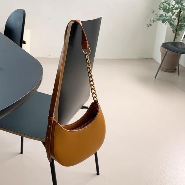 Bag Women'S Versatile Trendy Chain Underarm Bag Versatile One Shoulder Crossbody Saddle Bag