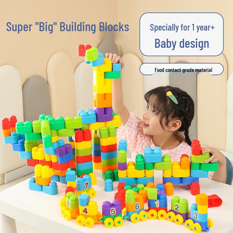 Large Educational Building Blocks for Kids - Safe, Interlocking Puzzle Toys for Boys & Girls