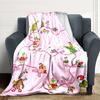 Christmas Grinch Lights Pink Blanket Soft Throw Blanket For Home Bedroom Bed Sofa Travel Office Solid Christmas Blanket