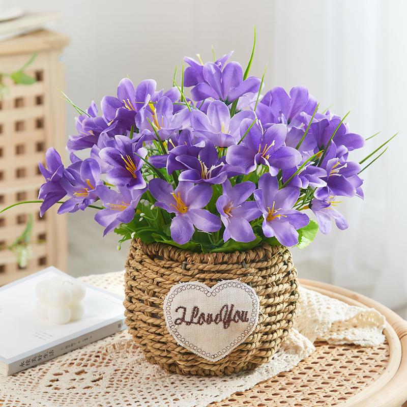 Silk Sunflower Floral Arrangement: Artificial Potted Bouquet for Living Room and Dining Table Decoration.