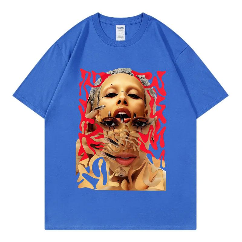 Singer Doja Cat Graphic T Shirts Men Women Clothing Fashion Aesthetic Short Sleeve Tshirt Summer Casual Loose Cotton Tshirts