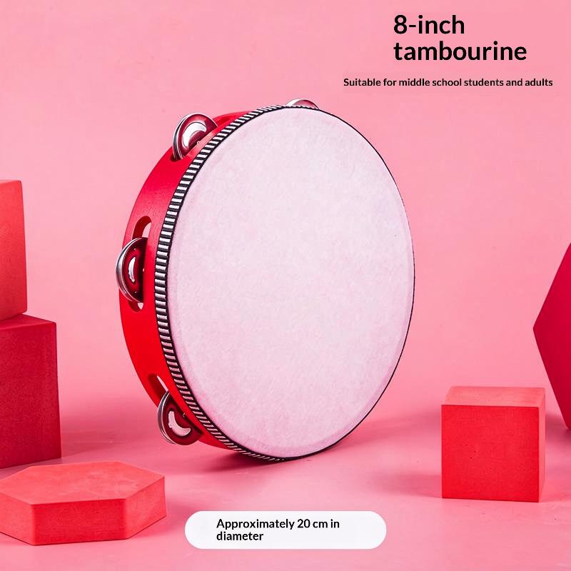 Dance Concert Tambourine Rhythm Instrument Handheld Percussion Instruments For Children Hand-Drum Dance Teaching Aids