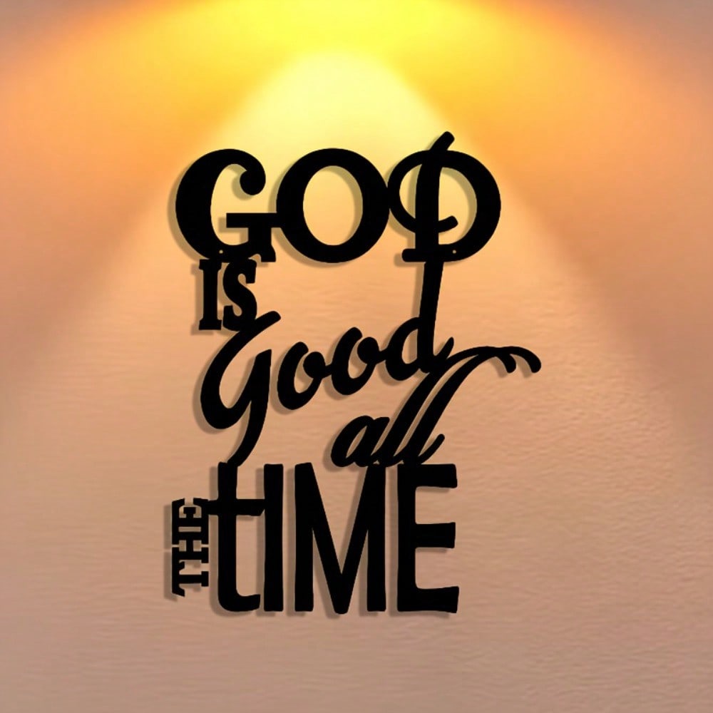 Metal Wall Plaque Vintage Iron Art with Inspirational Blessing Message Faith Home Office Decor Gift