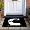 Cummins Turbo Diesel Pattern Flannel-printed floor mats has a non-slip function is suitable entrances bathroom welcome carpets