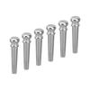 6Pcs Acoustic Guitar String Nail Bridge Pins Pegs Fixed Cones Parts Replacement GL28Silver