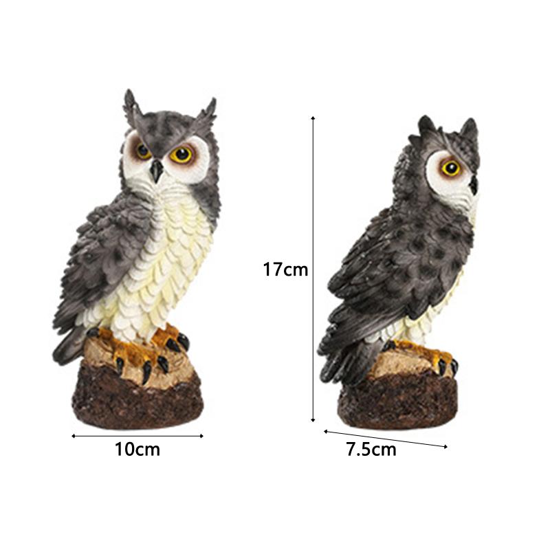 7 inch rășină falsă bufniță statuie realistă ornament de grădină pentru decorarea curții curte veranda biroului