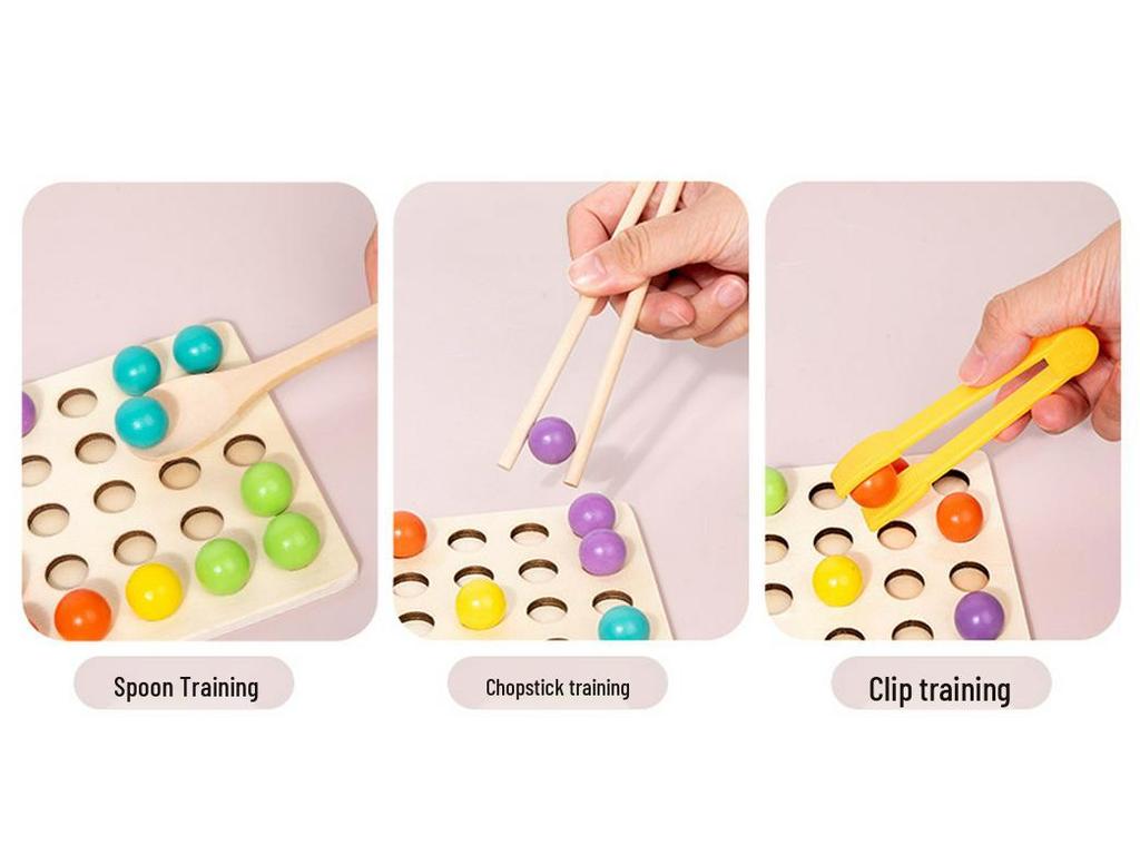 Montessori Baby Clamping Beads Toy - Educational Game for Concentration & Parent-Child Interaction
