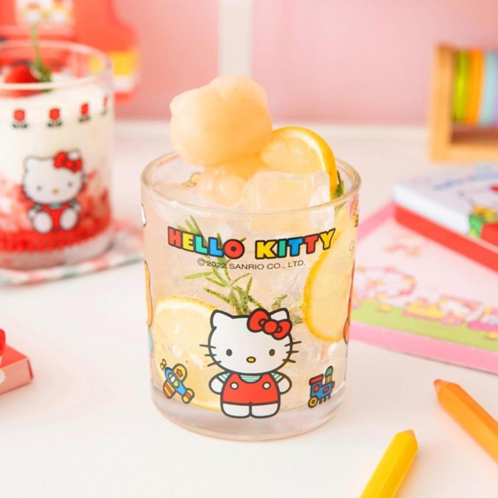 [Hello Kitty] Retro Glass Cup 3P Set / Lilfant Hello Kitty Curly Dishwasher-Safe Stainless Steel Cup