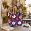 Christmas Cartoon Animal Print Tote Bag Large Capacity Casual Portable Handbag for Daily Shopping