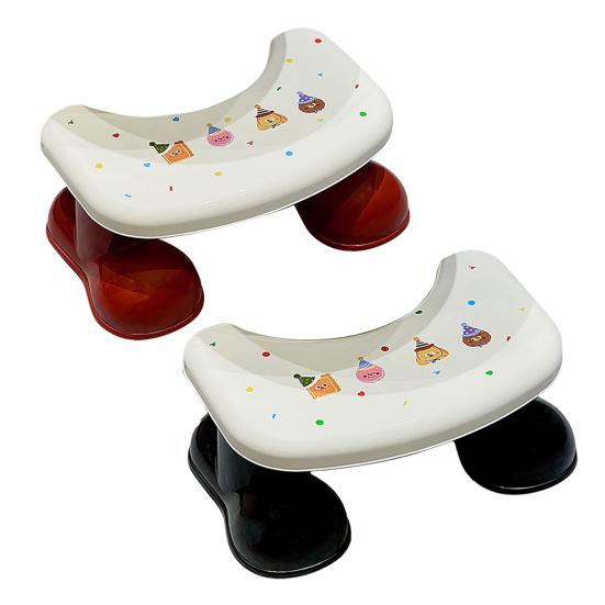 Toilet Stool Adults Squatting Toilet Stool with Anti-Slip Pads PP Plastic Bathroom Step Stool Portable Potty Stool