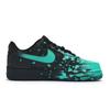Nike Air Force 1 07 811 Manufacturing, Crazy Graffiti Blue, Special Shoe Box Low Top Skateboard Shoes Unisex Black Cyan CW2288-001(Team80-S-BOX)