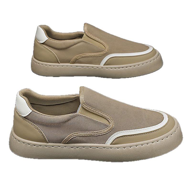 Spring and summer new breathable one-pedal lightweight men's casual shoes mesh light luxury old Beijing cloth shoes men's daily shoes