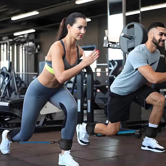 Fitness Ankle Strap with 3 Resistance Bands Glute Workouts Leg Training Kickbacks Booty Hip Abductors Body Exercise Ankle Resistance Bands with Cuffs