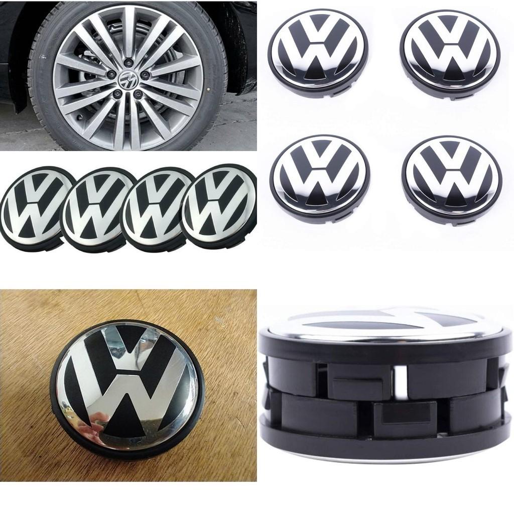 Kołpak Volkswagen 2,6 cala Wysoki połysk Mocne tworzywo ABS Idealny zamiennik dla zgubionych emblematów