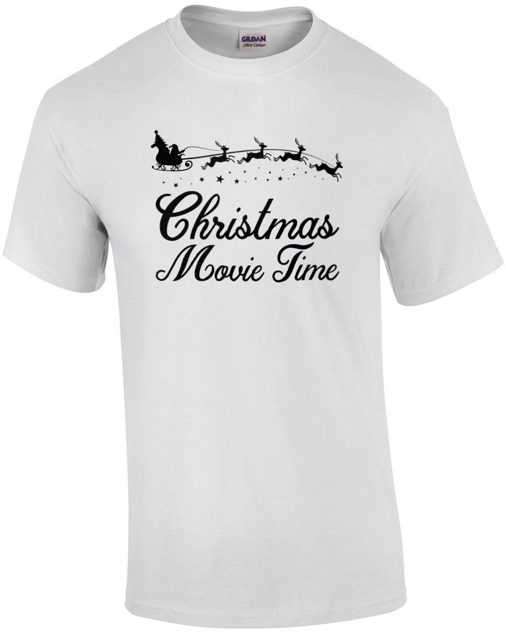 Christmas Movie Time - Funny Christmas T-Shirt 3XL