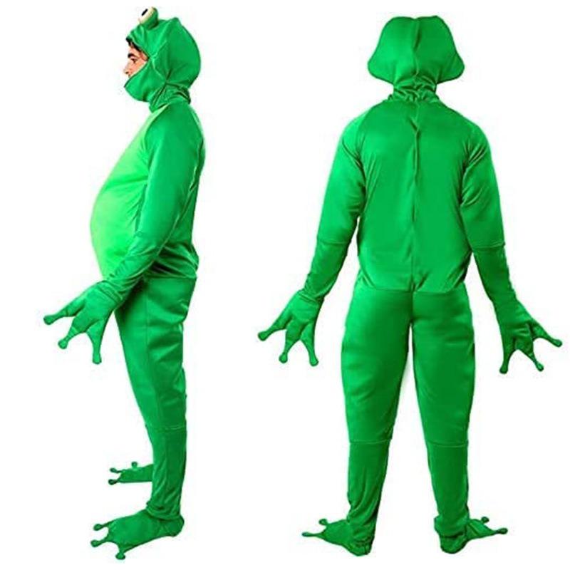 Halloween Cosplay Men's Frog Prince Cosplay Novelty One-piece Adult Animal Party Suit