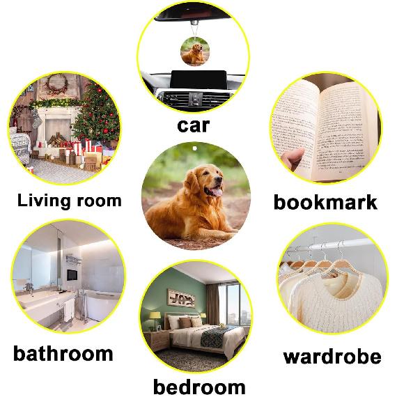 50 Pcs Sublimation Air Fresheners Blanks Sublimation Blanks Products DIY Air Freshener For Car And Home Hanging Decoration Sublimation Car Freshener