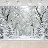 White Winter Forest Scene Decoration Background Winter Backdrop Decorations For Photo Studio Photo Booth Christams Party