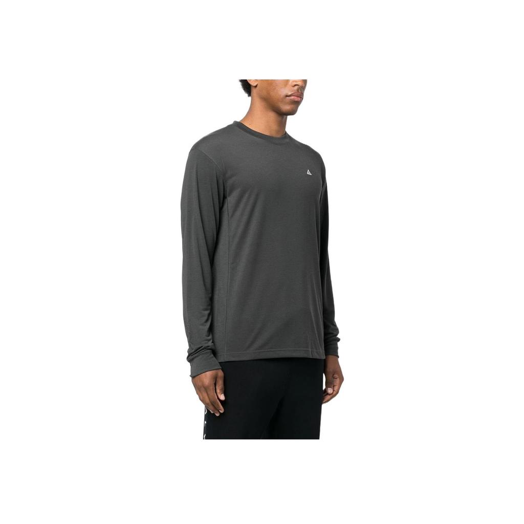 Nike Logo Print Crew Neck Pullover Long Sleeve T-Shirt Men Tops Dark-Green DO9269-070