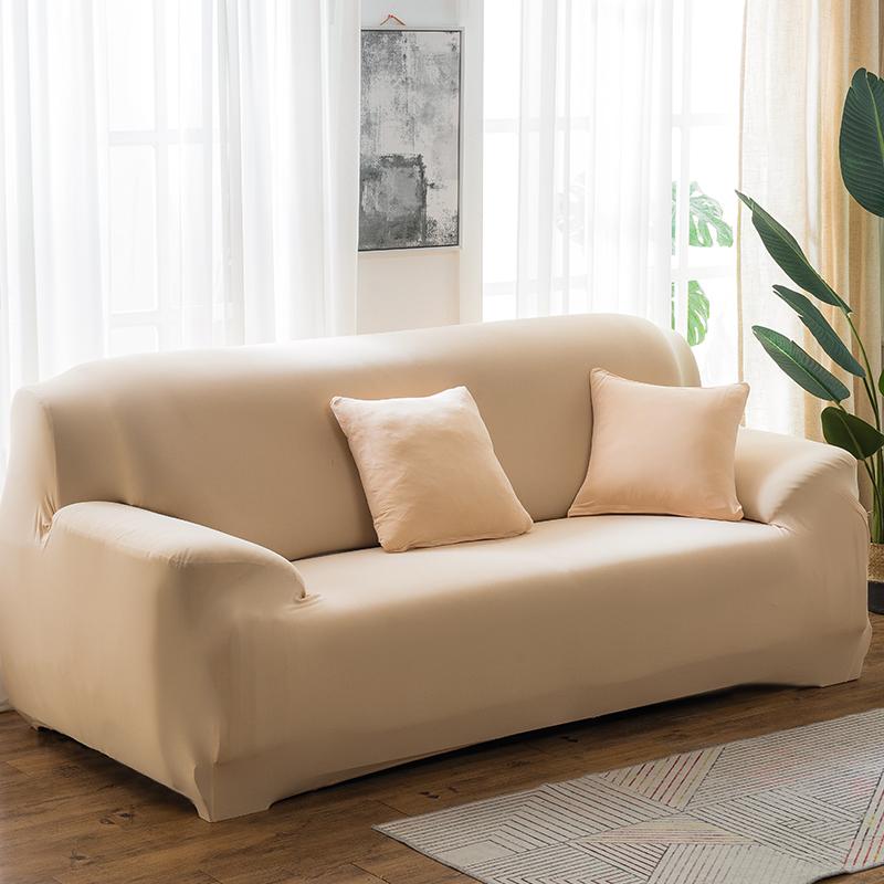 Solid Color Elastic Sofa Covers for Living Room Spandex Sectional Corner Sofa Slipcovers Couch Chair Cover Funda De Sofá