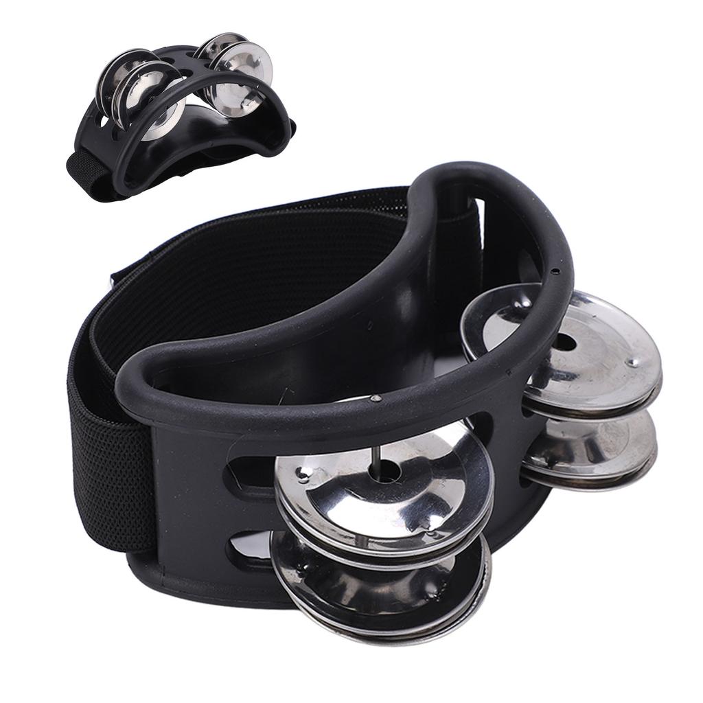 Foot Tambourine Jingle Bell Percussion Instrument Musical Accessory for Party Karaoke