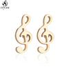 Hip-hop Stainless Steel Microphone Guitar Earring for Women Musical Ear Jewelry Girls Music Party Earrings Gift Accessories