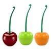 Toilet Brush Set with Base Cherry Shape Ergonomic Non-Slip Handle Bright Color Bathroom Cleaning Brush