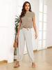 2023 Women's Two-Piece Casual Knit Sweater Set - Short Sleeve, Comfortable Fashion Outfit