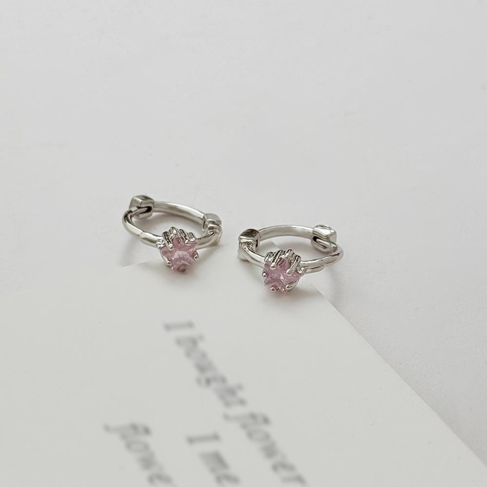 European  American Rhinestone Star Hoop Earrings - Personalized, Fashionable, Versatile Design