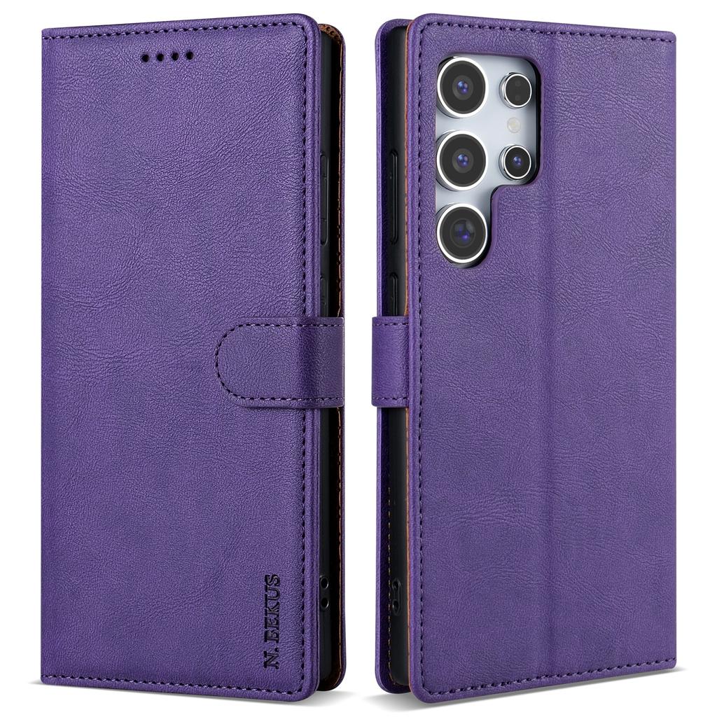 N.BEKUS CSJ-001 For Samsung Galaxy S24 Ultra Case Wallet Card Slots Phone Leather Cover