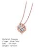 Fashion Crown Pendant Necklace for Women Retro Vintage Classic Rose Gold Cubic Zirconia Chain On Neck Trendy Jewelry N390