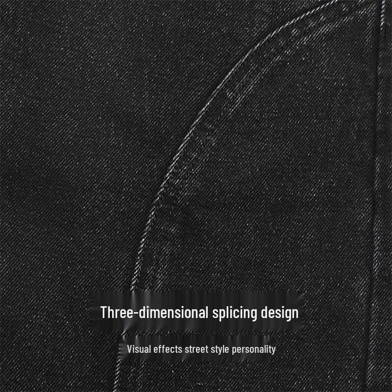 Mark Fairwhale Men's Autumn/Winter Washed Loose Straight-Leg Jeans