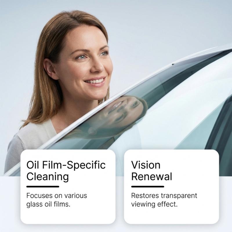 Automotive Oil Film Cleaning Agent ,Glass Cleaning Tool Oil Film Remover Glass Coating,Windshield Cleaner Tool