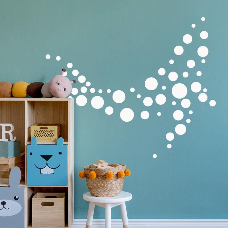 Креативные наклейки на стену в горошек Фоновая стена Гостиная Декоративные наклейки на стену Самоклеящиеся наклейки на стену