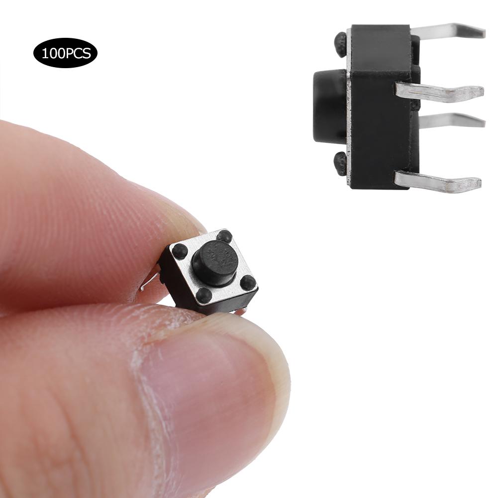 100pcs Momentary Tactile Push Button Switch Mini Micro Tact Switch Accessory 6 X 6 X 4.3mm