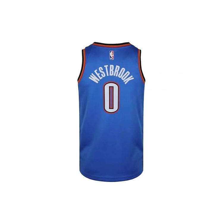 Nike NBA Oklahoma City Thunder Russell Westbrook 0 Swingman Jersey 'Blue' Men's AV4955-403