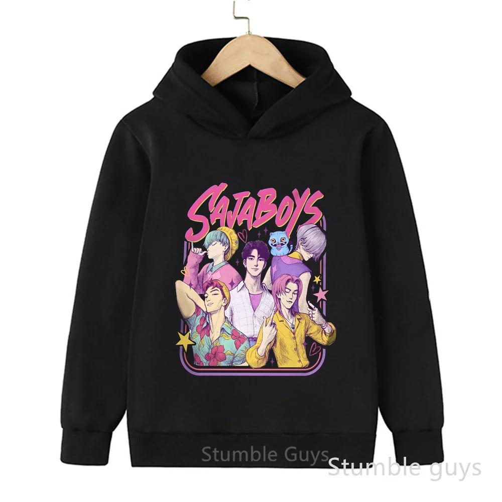 Zengyanqin02 Kinderen Warm Kpop Demonenjagers Casual Mode Herfst Winter Jongens Meisjes Sweatshirt Hoodie Anime Kleding 140