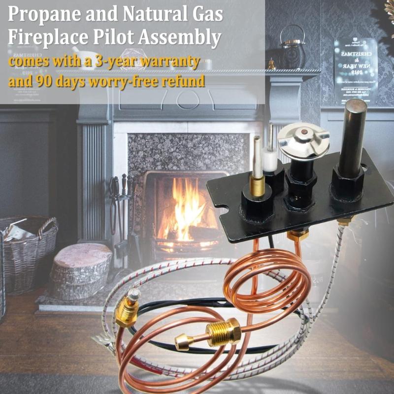 Propane Natural Gas Fireplaces Pilots Assembly Ignitor for Fireplaces Stove 10002264 10002265 4021-736 485-510A 2103-010