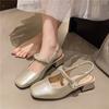 French Beautiful Bag Head Sandals Women's 2025 New Summer High Heels with Skirt Rhinestone Thick Heel Sandals