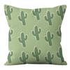 Small Clear Green Geometric Flower Print Pillowcase Short Velvet Cushion Living Room Sofa Pillowcase