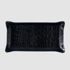 recycled leather cash register coin cash coin cashier small item holder embossed Maintenance-free tray, tray, tray, tray, tray, (crocodile black)